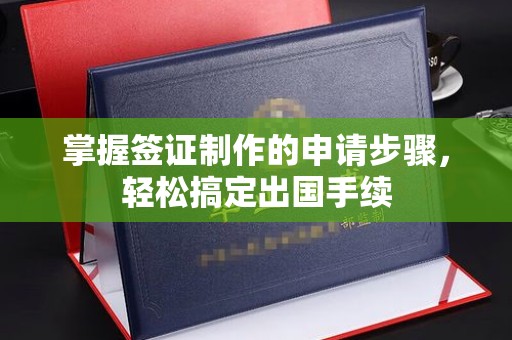 社旗掌握签证制作的申请步骤，轻松搞定出国手续