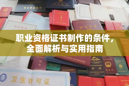 社旗职业资格证书制作的条件，全面解析与实用指南